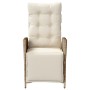 Sillones reclinables jardín con reposapiés 2 uds ratán PE beige by , Garden chairs - Ref: Foro24-365292, Price: 253,33 €, Dis...