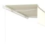 Automatic retractable awning with blind 4.5x3 m cream color by vidaXL, Awnings - Ref: Foro24-3069327, Price: 436,25 €, Discou...