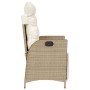 Sillones reclinables jardín con reposapiés 2 uds ratán PE beige by , Garden chairs - Ref: Foro24-365292, Price: 253,33 €, Dis...