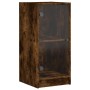 Armario auxiliar puertas de vidrio roble ahumado 35x37x75,5 cm de , Aparadores - Ref: Foro24-836403, Precio: 52,15 €, Descuen...