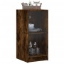 Armario auxiliar puertas de vidrio roble ahumado 35x37x75,5 cm de , Aparadores - Ref: Foro24-836403, Precio: 52,15 €, Descuen...