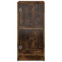 Armario auxiliar puertas de vidrio roble ahumado 35x37x75,5 cm de , Aparadores - Ref: Foro24-836403, Precio: 52,15 €, Descuen...