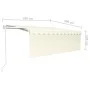 Automatic retractable awning with blind 4.5x3 m cream color by vidaXL, Awnings - Ref: Foro24-3069327, Price: 436,25 €, Discou...