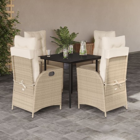 Set comedor de jardín 5 pzas con cojines ratán sintético beige von , Gartensets - Ref: Foro24-3213236, Preis: 594,01 €, Rabat...