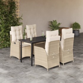 Set comedor de jardín 5 pzas con cojines ratán sintético beige von , Gartensets - Ref: Foro24-3213248, Preis: 634,11 €, Rabat...