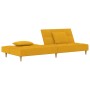 Sofá cama de 2 plazas con dos almohadas tela color amarillo von , Sofas - Ref: Foro24-375797, Preis: 246,33 €, Rabatt: %