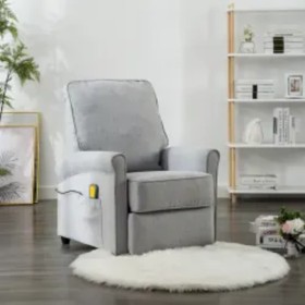 Sillón de masaje tela gris claro de , Sillones de masaje eléctricos - Ref: Foro24-322448, Precio: 234,33 €, Descuento: %