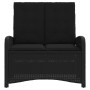 Sillón reclinable de jardín con cojines ratán sintético negro von , Gartenbänke - Ref: Foro24-368216, Preis: 135,08 €, Rabatt: %