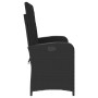 Sillón reclinable de jardín con cojines ratán sintético negro von , Gartenbänke - Ref: Foro24-368216, Preis: 135,08 €, Rabatt: %