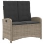Sillón reclinable de jardín con cojines ratán sintético gris by , garden benches - Ref: Foro24-368221, Price: 150,72 €, Disco...