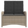 Sillón reclinable de jardín con cojines ratán sintético gris by , garden benches - Ref: Foro24-368221, Price: 150,72 €, Disco...