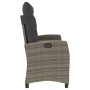 Sillón reclinable de jardín con cojines ratán sintético gris by , garden benches - Ref: Foro24-368228, Price: 156,11 €, Disco...