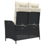 Sillón reclinable de jardín con cojines ratán sintético negro von , Gartenbänke - Ref: Foro24-368235, Preis: 142,68 €, Rabatt: %