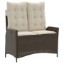 Sillón reclinable de jardín con cojines ratán sintético marrón von , Gartenbänke - Ref: Foro24-368237, Preis: 172,17 €, Rabat...