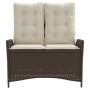 Sillón reclinable de jardín con cojines ratán sintético marrón von , Gartenbänke - Ref: Foro24-368237, Preis: 172,17 €, Rabat...