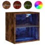 Mesita de noche de pared con luces LED roble ahumado von , TV-Möbel - Ref: Foro24-837072, Preis: 36,20 €, Rabatt: %