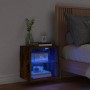 Mesita de noche de pared con luces LED roble ahumado von , TV-Möbel - Ref: Foro24-837072, Preis: 36,20 €, Rabatt: %