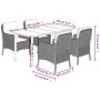 Set de muebles jardín 5 pzas con cojines ratán sintético negro by , Garden sets - Ref: Foro24-3211916, Price: 527,00 €, Disco...