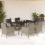 Set comedor jardín 7 pzas y cojines ratán sintético gris claro von , Gartensets - Ref: Foro24-3211994, Preis: 704,15 €, Rabat...