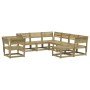Juego de muebles de jardín 8 pzas madera de pino impregnada de , Conjuntos de jardín - Ref: Foro24-3216944, Precio: 671,90 €