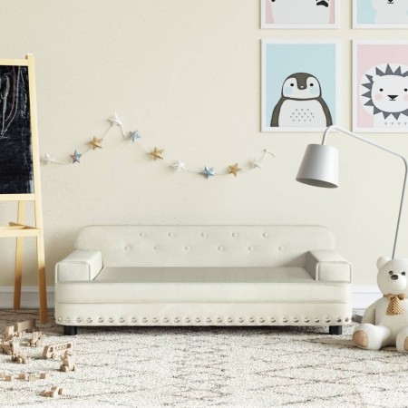 Sofá para niños de terciopelo crema 90x53x30 cm von , Baby- und Kleinkindmöbel - Ref: Foro24-3196285, Preis: 112,34 €, Rabatt: %