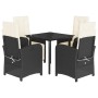 Set de muebles jardín 5 pzas con cojines ratán sintético negro von , Gartensets - Ref: Foro24-3212522, Preis: 644,57 €, Rabat...