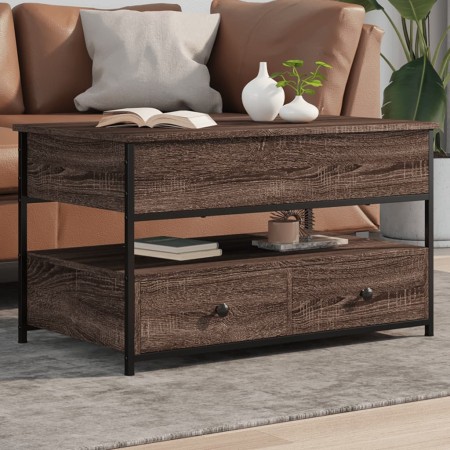 Mesa de centro madera ingeniería metal marrón roble 85x50x50 cm by , Coffee table - Ref: Foro24-845390, Price: 113,78 €, Disc...