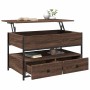 Mesa de centro madera ingeniería metal marrón roble 85x50x50 cm by , Coffee table - Ref: Foro24-845390, Price: 113,78 €, Disc...