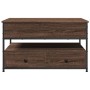 Mesa de centro madera ingeniería metal marrón roble 85x50x50 cm by , Coffee table - Ref: Foro24-845390, Price: 113,78 €, Disc...