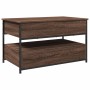 Mesa de centro madera ingeniería metal marrón roble 85x50x50 cm by , Coffee table - Ref: Foro24-845390, Price: 113,78 €, Disc...
