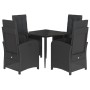 Set de muebles jardín 5 pzas con cojines ratán sintético negro by , Garden sets - Ref: Foro24-3212529, Price: 558,51 €, Disco...