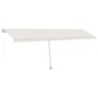 Cremefarbene manuell ausziehbare Fußmarkise 600 x 300 cm von vidaXL, Markisen - Ref: Foro24-3069597, Preis: 668,22 €, Rabatt: %