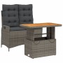 Juego de comedor jardín 2 pzas con cojines ratán sintético gris by , Garden sets - Ref: Foro24-3277466, Price: 245,71 €, Disc...