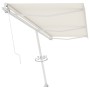 Cremefarbene manuell ausziehbare Fußmarkise 600 x 300 cm von vidaXL, Markisen - Ref: Foro24-3069597, Preis: 668,22 €, Rabatt: %