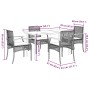 Set de muebles jardín 5 pzas con cojines ratán sintético negro von , Gartensets - Ref: Foro24-3213598, Preis: 347,49 €, Rabat...