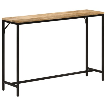 Mesa consola madera maciza mango rugosa y hierro 110x30x75 cm by , Side tables - Ref: Foro24-372726, Price: 102,63 €, Discoun...