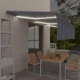 Toldo automático persiana LED sensor de viento azul blanco 6x3m by vidaXL, Awnings - Ref: Foro24-3069491, Price: 752,74 €, Di...