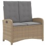 Set de comedor jardín con cojines 4 pzas ratán sintético beige de , Conjuntos de jardín - Ref: Foro24-3277369, Precio: 621,50...