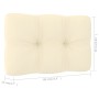 Silla de jardín y cojines crema madera pino impregnada de , Sillas de jardín - Ref: Foro24-3065743, Precio: 176,64 €