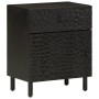 Mesita de noche madera maciza de mango negra 50x33x60 cm de , Mesitas de noche - Ref: Foro24-356827, Precio: 80,28 €, Descuen...