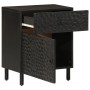 Mesita de noche madera maciza de mango negra 50x33x60 cm de , Mesitas de noche - Ref: Foro24-356827, Precio: 80,28 €, Descuen...