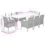 Set comedor de jardín 9 pzas cojines ratán sintético gris claro von , Gartensets - Ref: Foro24-3211996, Preis: 1,00 €, Rabatt: %