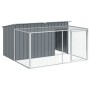 Caseta perros con corral acero galvanizado gris 197x194x110 cm von , Hundehütten - Ref: Foro24-3214224, Preis: 289,84 €, Raba...