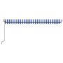 Toldo automático LED sensor de viento azul y blanco 500x350 cm by , Awnings - Ref: Foro24-3069231, Price: 748,37 €, Discount: %