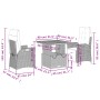 Set comedor de jardín 3 pzas con cojines ratán sintético negro by , Garden sets - Ref: Foro24-3277447, Price: 343,72 €, Disco...