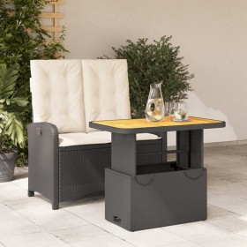 Set comedor de jardín 2 pzas con cojines ratán sintético negro von , Gartensets - Ref: Foro24-3277322, Preis: 251,64 €, Rabat...