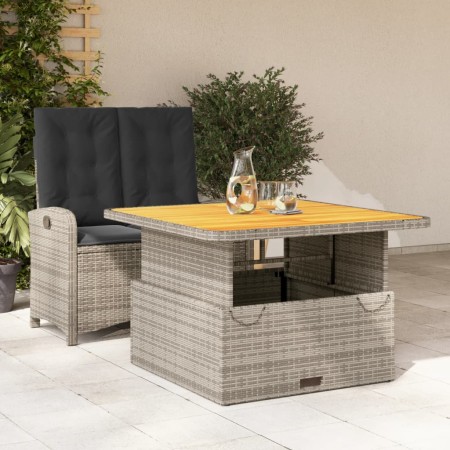Juego de comedor jardín 2 pzas con cojines ratán sintético gris de , Conjuntos de jardín - Ref: Foro24-3277343, Precio: 303,2...