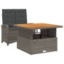 Juego de comedor jardín 2 pzas con cojines ratán sintético gris de , Conjuntos de jardín - Ref: Foro24-3277343, Precio: 303,2...