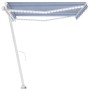 Manuell einziehbare Markise mit blauer und weißer LED 400x350 cm von vidaXL, Markisen - Ref: Foro24-3069621, Preis: 524,11 €,...