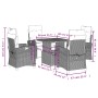 Set de muebles jardín 5 pzas con cojines ratán sintético negro by , Garden sets - Ref: Foro24-3277376, Price: 552,21 €, Disco...